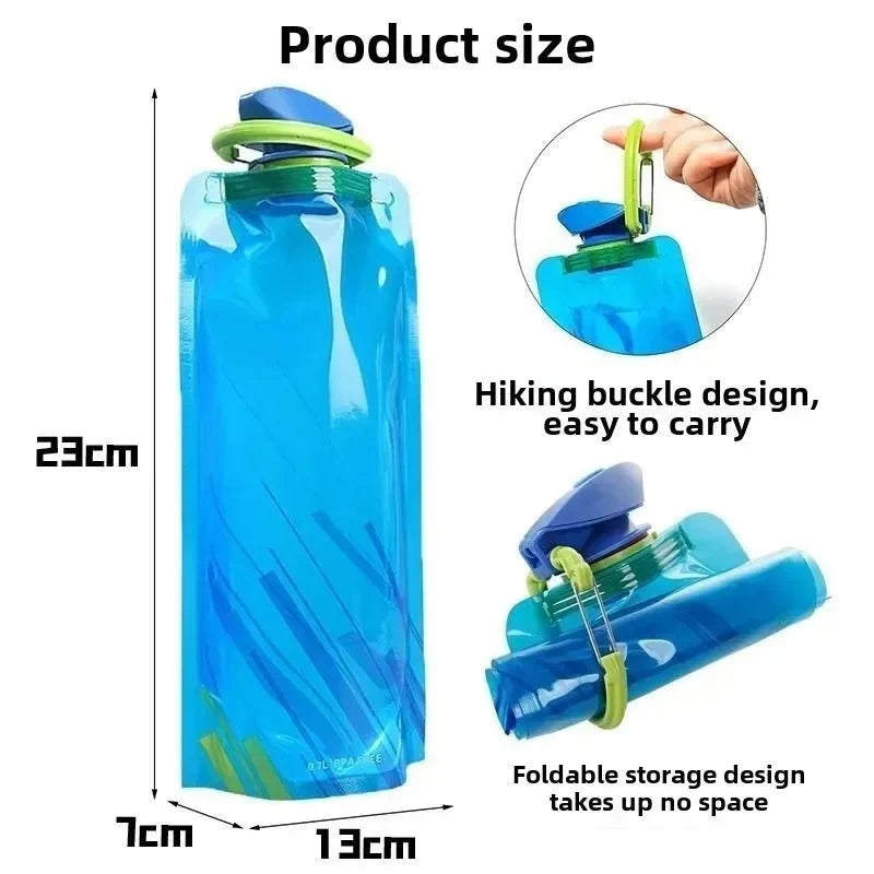 Reusable Foldable Water Bottle – 700ml Camping Flask