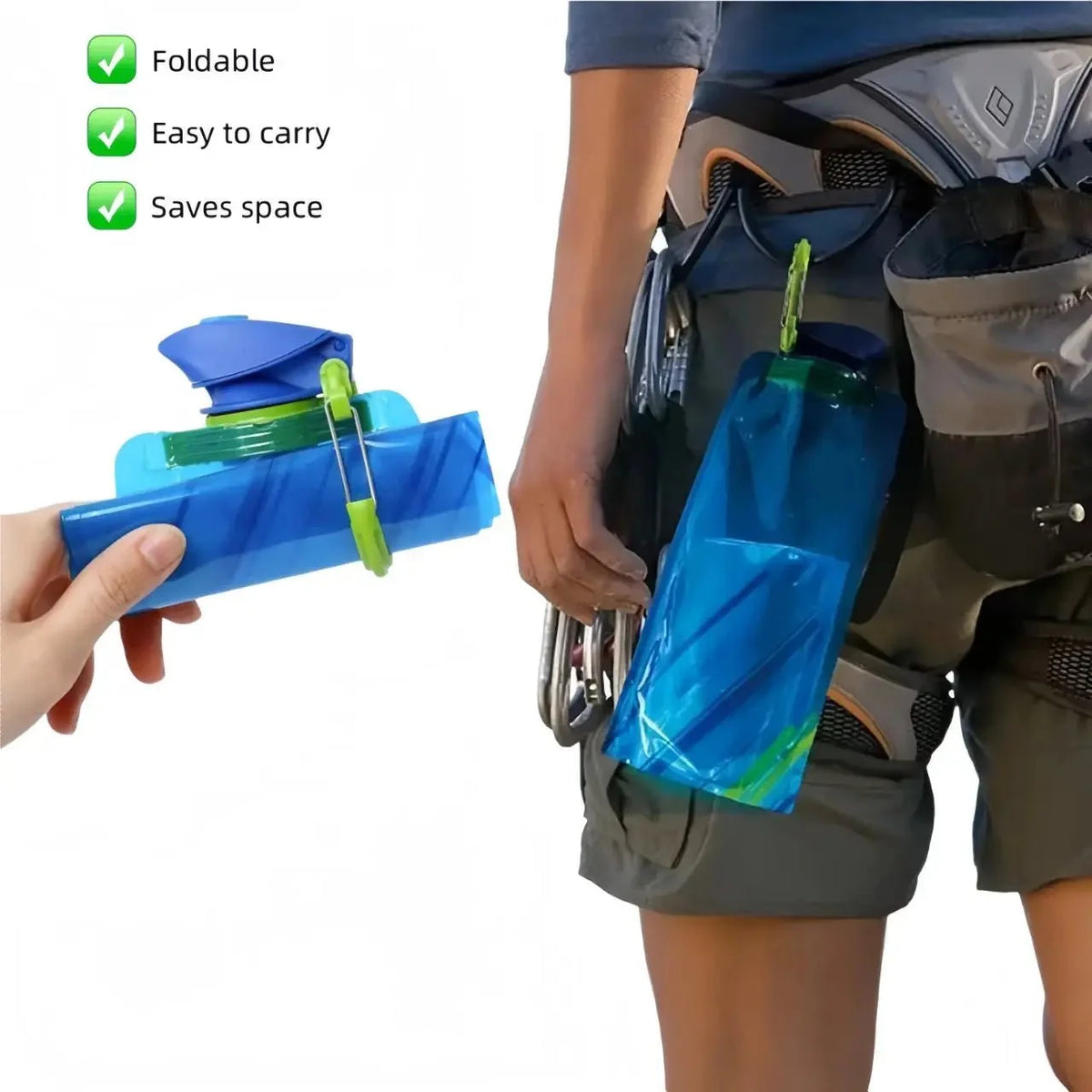 Reusable Foldable Water Bottle – 700ml Camping Flask