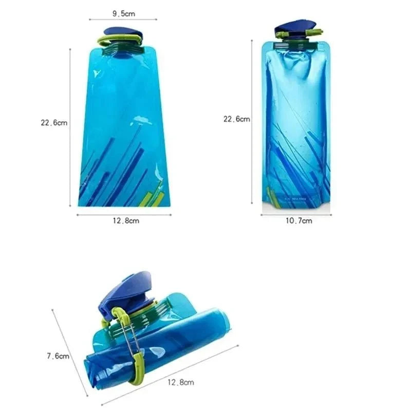 Reusable Foldable Water Bottle – 700ml Camping Flask