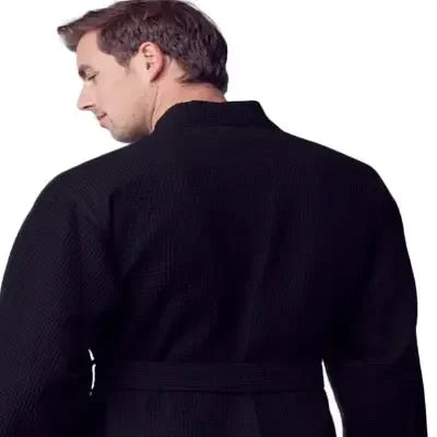 Waffle Spa Bathrobe for Men -  Absorbent, Lightweight